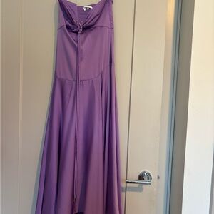 A.L.C. Lavender Strapless Maxi Dress with Front Tie